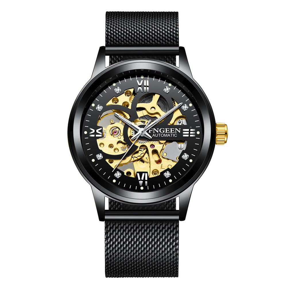 Luxury Luminous Waterproof Steel Band Mechanical Watch