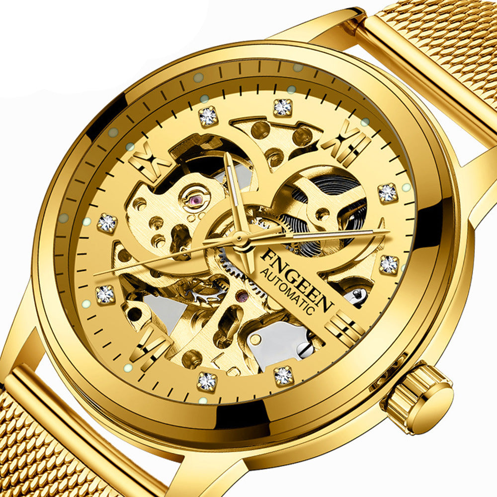 Luxury Luminous Waterproof Steel Band Mechanical Watch