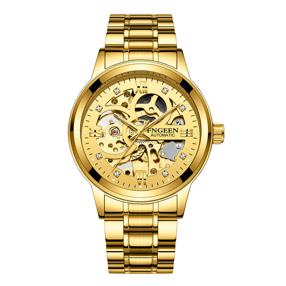 Luxury Luminous Waterproof Steel Band Mechanical Watch