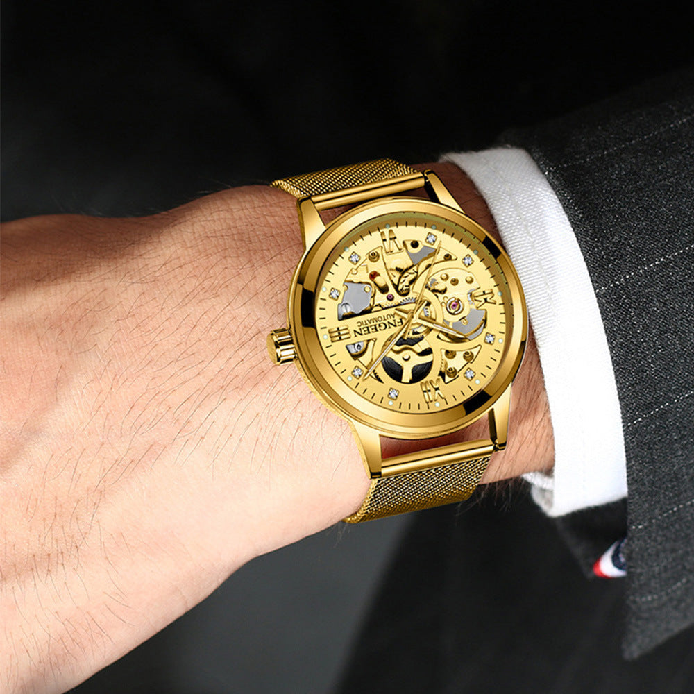 Luxury Luminous Waterproof Steel Band Mechanical Watch