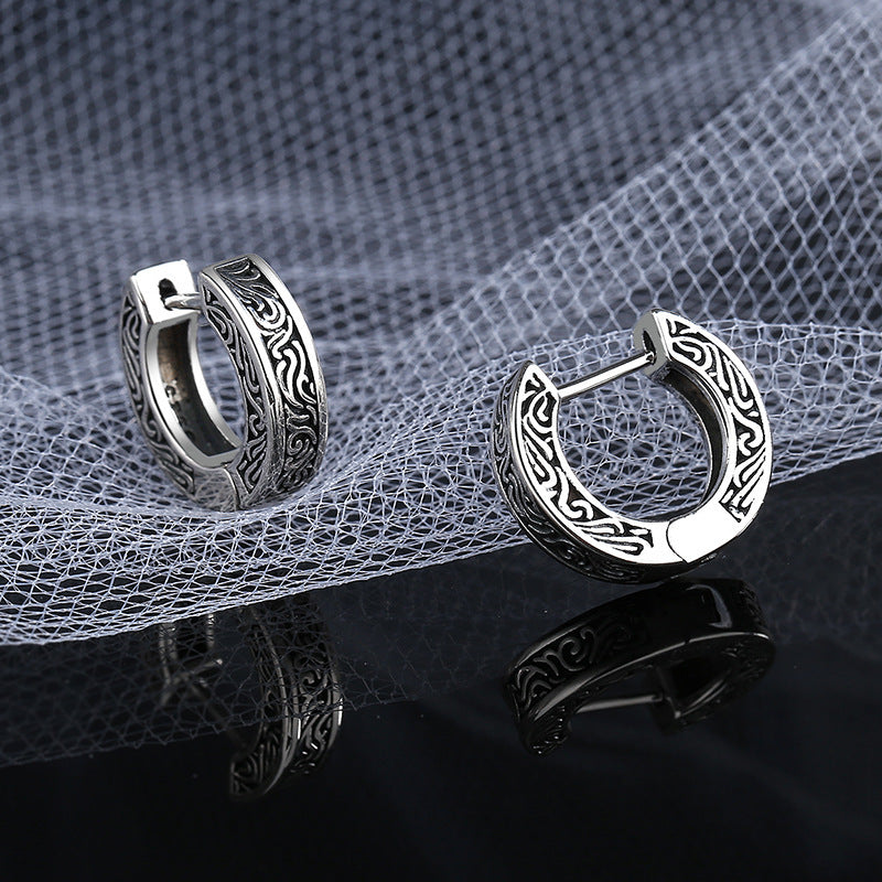 S925 Silver Vintage Geometric Earrings – Women's Jewelry