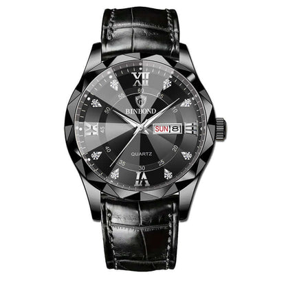 Elegant Leather Watches – Gold, Black & Brown Designs