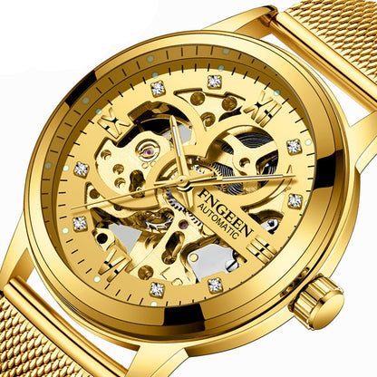 Luxury Luminous Waterproof Steel Band Mechanical Watch