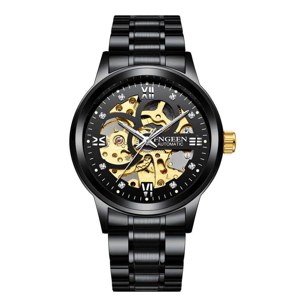 Luxury Luminous Waterproof Steel Band Mechanical Watch