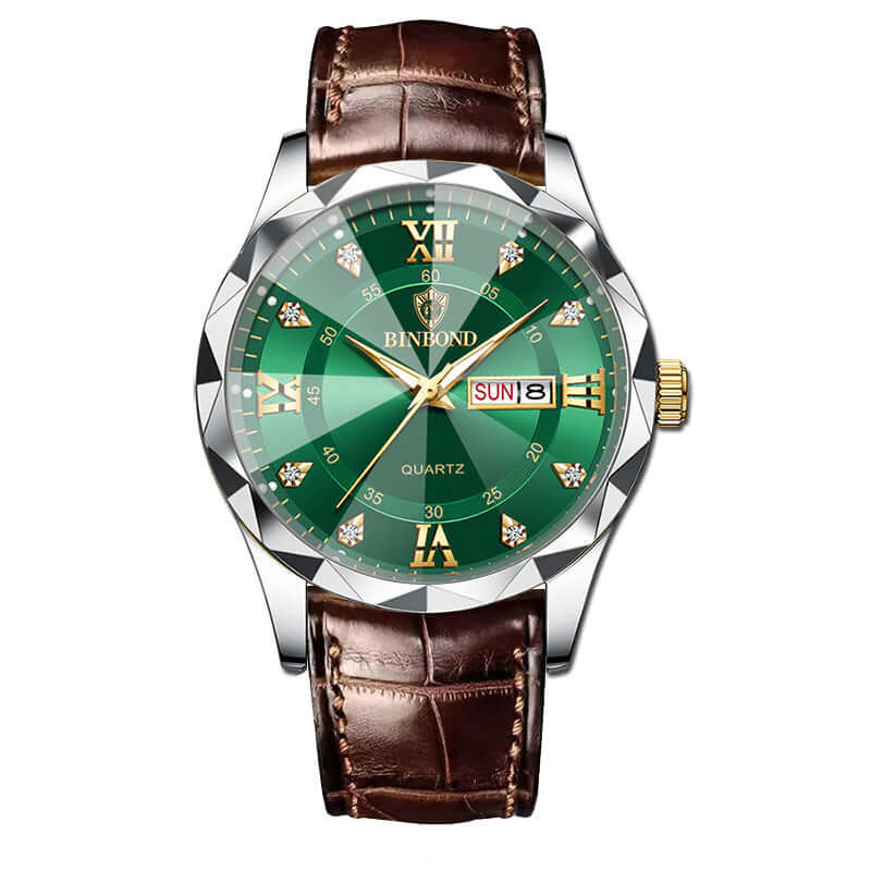 Elegant Leather Watches – Gold, Black & Brown Designs