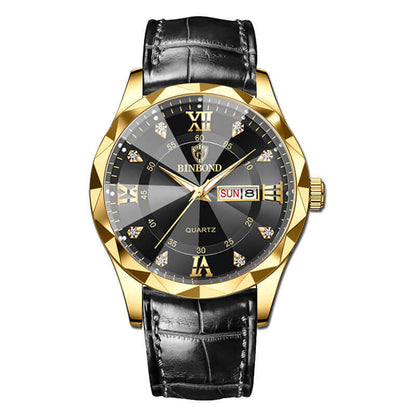 Elegant Leather Watches – Gold, Black & Brown Designs