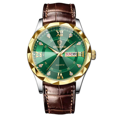 Elegant Leather Watches – Gold, Black & Brown Designs