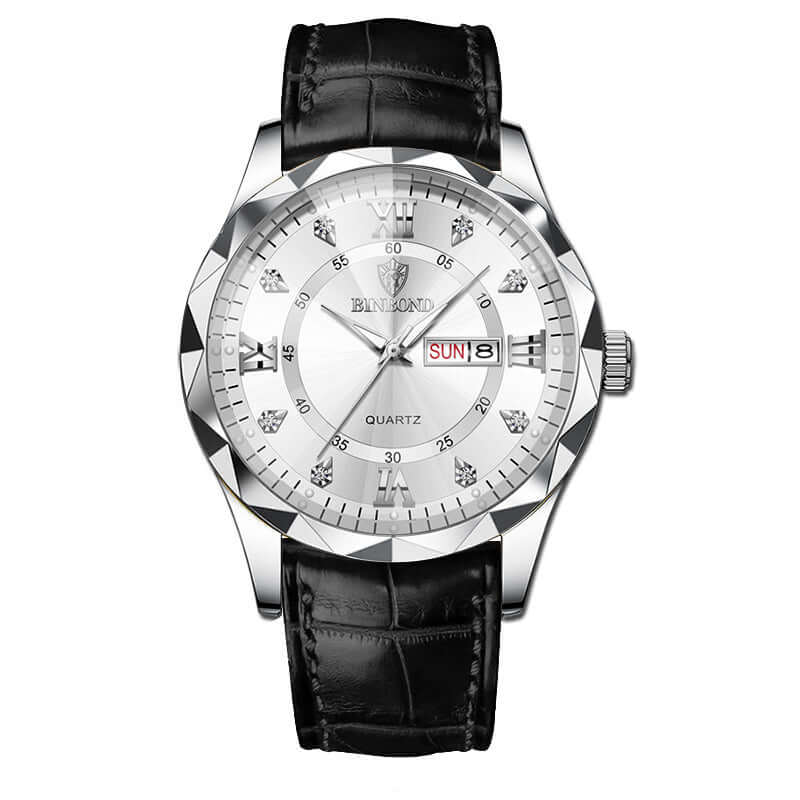 Elegant Leather Watches – Gold, Black & Brown Designs